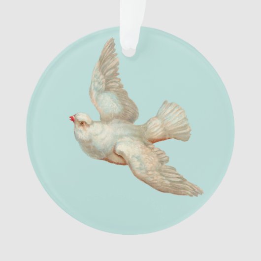mooie witte duif ornament (voorkant)