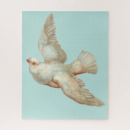 mooie witte duif puzzel legpuzzel (Verticaal)