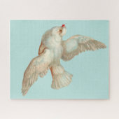 mooie witte duif puzzel legpuzzel (Horizontaal)