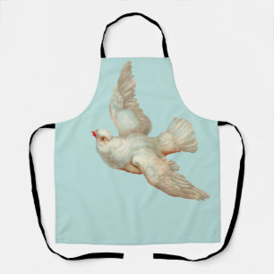 mooie witte duif schort