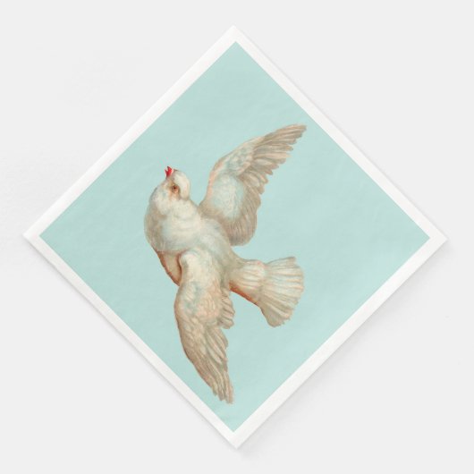 mooie witte duif servet (Hoek)