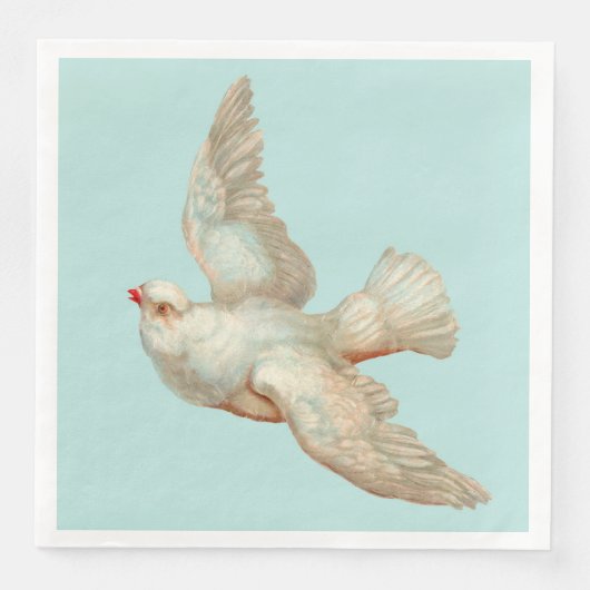 mooie witte duif servet (Voorkant)