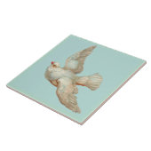 mooie witte duif tegeltje (Zijkant)
