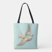 mooie witte duif tote bag (Achterkant)