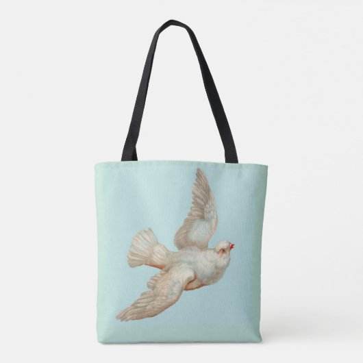 mooie witte duif tote bag (Achterkant)