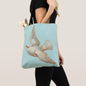 mooie witte duif tote bag (Dichtbij)