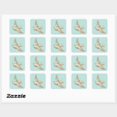 mooie witte duif vierkante sticker (Vel)