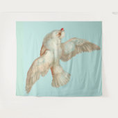 mooie witte duif wandkleed (Voorkant (horizontaal))