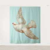mooie witte duif wandkleed (Voorkant)
