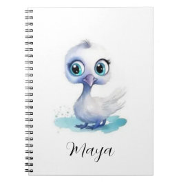 Mooie Witte Eend Spiraal Notebook Notitieboek