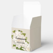 Mooie witte elegante gardenia bedankdoosjes (Geopend)