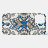 Mooie witte en blauwe arabeske, islamitische patte Case-Mate iPhone case (Achterkant (horizontaal))