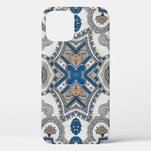 Mooie witte en blauwe arabeske, islamitische patte Case-Mate iPhone case (Achterkant)