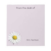 Mooie witte en gele maaltijd notitieblok (Voorkant)