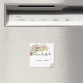 Mooie Witte en Hete Roze Orchideeën Save the Date Magneet (Insitu (Vaatwasser))