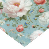 Mooie witte en rode pioenen korte tafelloper (Hoek)