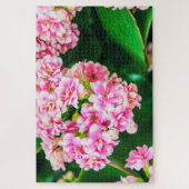 Mooie witte en roze bloemen legpuzzel (Verticaal)