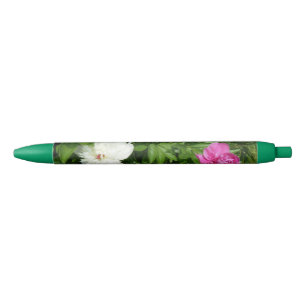 Mooie witte en roze Peonies-Moederdag Ink Pen