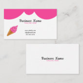 Mooie witte en roze sprinkhaan voor ijsje visitekaartje (Voorkant / Achterkant)