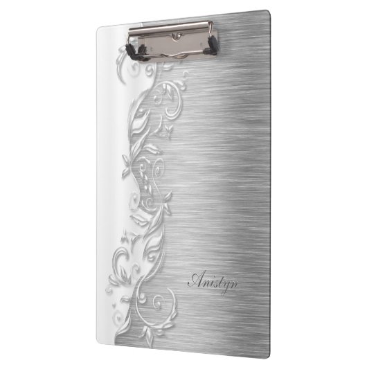 Mooie, witte en zilverontwerpklembord klembord (Links)