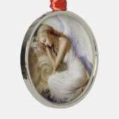 mooie witte engel metalen ornament (Rechts)