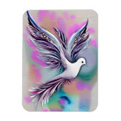 Mooie Witte Etherale Waterverf Dove Magneet (Verticaal)