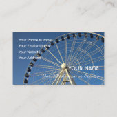 Mooie witte ferris wielinfront blauwe hemel b visitekaartje (Achterkant)