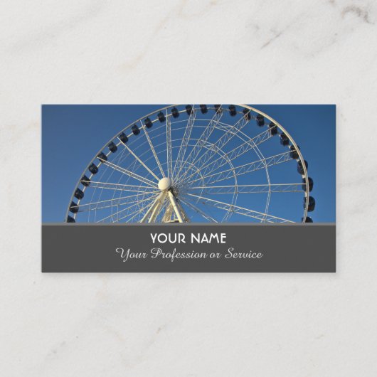 Mooie witte ferris wielinfront blauwe hemel b visitekaartje (Voorkant)