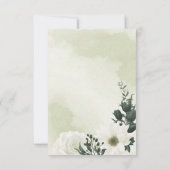 mooie witte florale groenery bedankkaart (Achterkant)