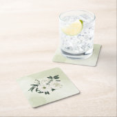 mooie witte florale groenery kartonnen onderzetters (Insitu)