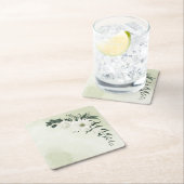 mooie witte florale groenery kartonnen onderzetters (Insitu)