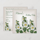 Mooie Witte Gele Bloemen Crème Wit Kaart (Voorkant / Achterkant)