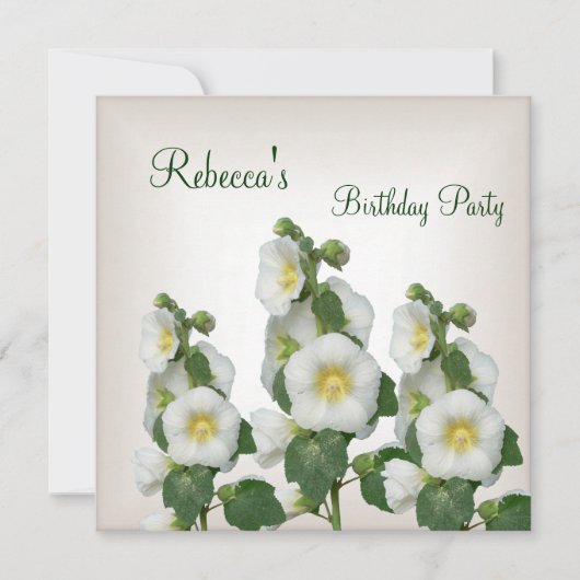 Mooie Witte Gele Bloemen Crème Wit Kaart (Voorkant)