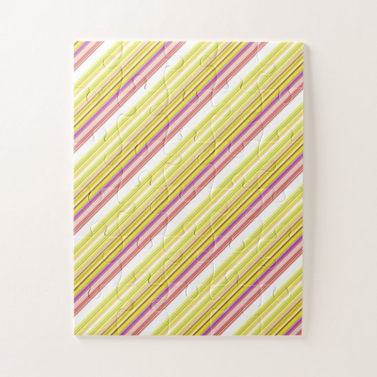 Mooie witte gele strepen legpuzzel (Verticaal)