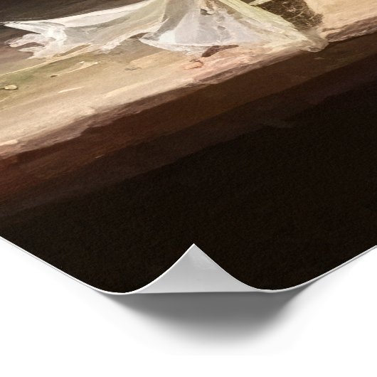 Mooie witte gelies in Vase Fine Art Poster (Hoek)