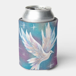 Mooie witte Glitter Peace Dove Blikjeskoeler
