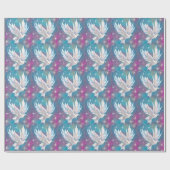 Mooie witte Glitter Peace Dove Cadeaupapier (Vlak)