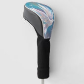 Mooie Witte Glitter Vredesduif Golfheadcover (Schuin)