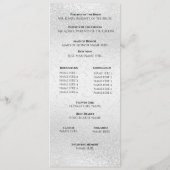 Mooie Witte Glitters  -  Programma Programmakaart (Achterkant)