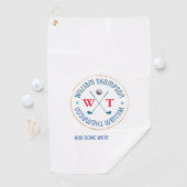 mooie witte golfspeler golfhanddoek (Insitu)