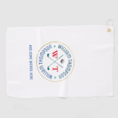 mooie witte golfspeler golfhanddoek (Horizontaal)