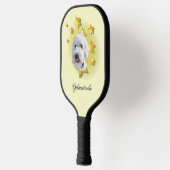 Mooie witte gouddoedel is een ster pickleball paddle (Links)