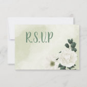 mooie witte griesgriesmeel keuze RSVP kaartje (Achterkant)