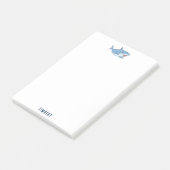 Mooie witte haaien oceaanpatroon post-it® notes (Schuin)