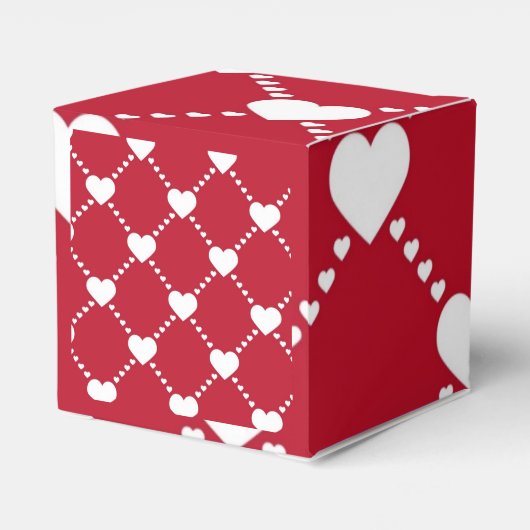 Mooie witte harten bedankdoosjes (Achterkant)