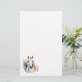 Mooie witte hengst stationery briefpapier (Staand voorkant)