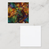 Mooie, witte herfst-kunstbladeren vierkante visitekaartje (Voorkant / Achterkant)