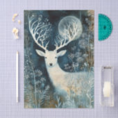 Mooie Witte Hert Cyanotype Afdrukken Tissuepapier (Craft)
