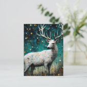 Mooie witte herten briefkaart (Staand voorkant)