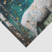 Mooie witte herten decoupage tissuepapier (Detail)